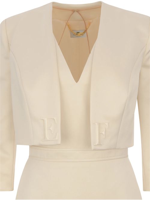 Abito in duchesse e tulle con giacca ELISABETTA FRANCHI | TB00161E2/193